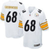 Men’s Pittsburgh Steelers #68 L.C. Greenwood White Retired Player NFL Nike Elite Jersey