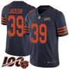 Bears #39 Eddie Jackson Navy Blue Alternate Men’s Stitched Football 100th Season Vapor Limited Jersey