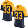 Men’s Green Bay Packers #33 Aaron Jones Navy Blue Elite Football Alternate Jersey