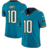 Men’s Jacksonville Jaguars #10 Mac Jones Teal 2024 F.U.S.E. Prowler Throwback Vapor Limited Football Stitched Jersey