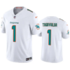 Men’s Miami Dolphins #1 Tua Tagovailoa White 2023 F.U.S.E Vapor Limited Stitched Football Jersey