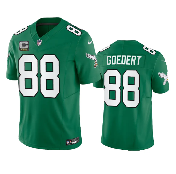 Men’s Philadelphia Eagles #88 Dallas Goedert Green 2023 F.U.S.E. With C Patch Vapor Untouchable Stitched Football Jersey