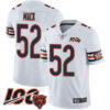 Bears #52 Khalil Mack White Men’s Stitched Football 100th Season Vapor Limited Jersey