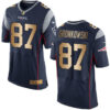 Nike Patriots #87 Rob Gronkowski Navy Blue Team Color Men’s Stitched NFL New Elite Gold Jersey
