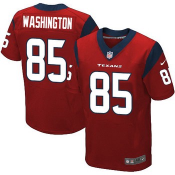 Men’s Houston Texans #85 Nate Washington Red Alternate NFL Nike Elite Jersey