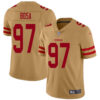 49ers #97 Nick Bosa Gold Men’s Stitched Football Limited Inverted Legend Jersey