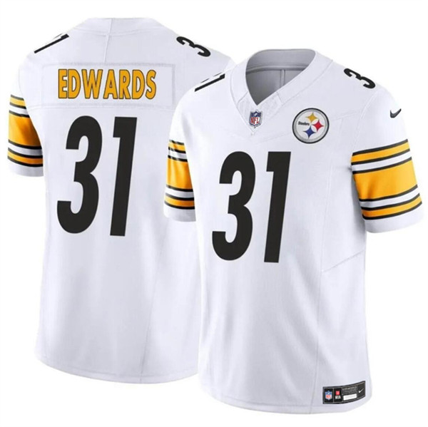 Men’s Pittsburgh Steelers #31 Daijun Edwards White 2024 F.U.S.E. Vapor Untouchable Limited Football Stitched Jersey