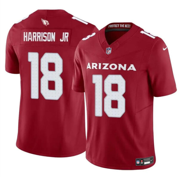 Men’s Arizona Cardinals #18 Marvin Harrison Jr Red 2024 Draft F.U.S.E. Vapor Untouchable Limited Football Stitched Jersey