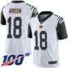 Bengals #18 A.J. Green White Men’s Stitched Football Limited Rush 100th Season Jersey