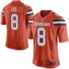Men’s Cleveland Browns #8 Andy Lee Orange Alternate 2015 NFL Nike Elite Jersey