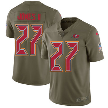 Nike Tampa Bay Buccaneers #27 Ronald Jones II Olive Men’s Stitched NFL Limited 2017 Salute To Service Jersey