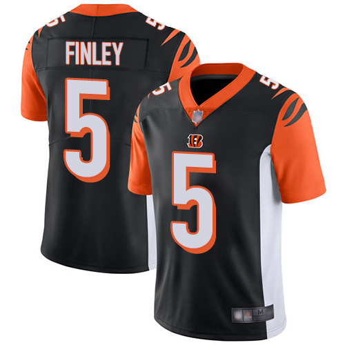 Bengals #5 Ryan Finley Black Team Color Men’s Stitched Football Vapor Untouchable Limited Jersey