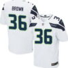 Men’s Seattle Seahawks #36 Bryce Brown White Road NFL Nike Elite Jersey