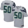 Men’s Seattle Seahawks #50 K. J. Wright Gray Alternate NFL Nike Elite Jersey