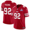 Men’s San Francisco 49ers #92 Chase Young Red 2024 F.U.S.E. Super Bowl LVIII Patch Vapor Untouchable Limited Football Stitched Jersey