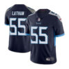 Men’s Tennessee Titans #55 JC Latham Navy 2024 Draft Vapor Limited Football Stitched Jersey