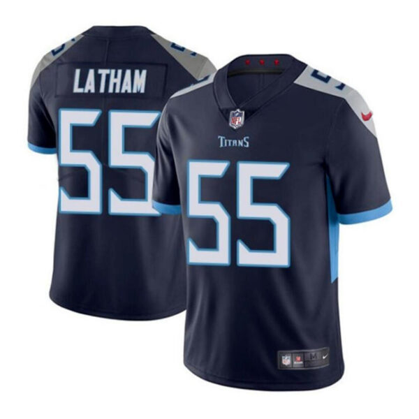Men’s Tennessee Titans #55 JC Latham Navy 2024 Draft Vapor Limited Football Stitched Jersey