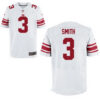 Men’s New York Giants #3 Geno Smith White Road Stitched NFL Nike Elite Jersey