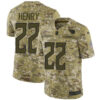 Nike Titans #22 Derrick Henry Camo Men’s Stitched NFL Limited 2018 Salute To Service Jersey