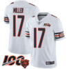 Bears #17 Anthony Miller White Men’s Stitched Football 100th Season Vapor Limited Jersey