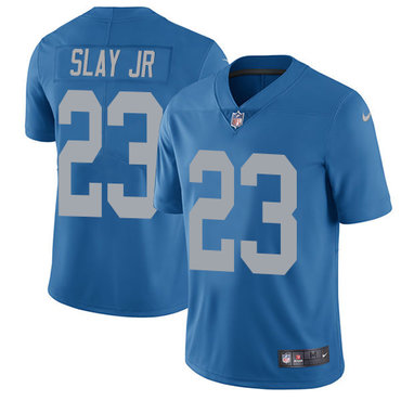 Nike Lions #23 Darius Slay Jr Blue Throwback Men’s Stitched NFL Limited Jersey