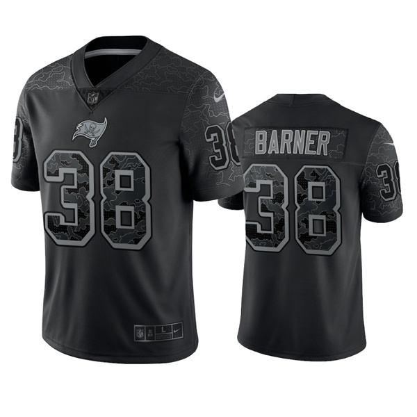 Men’s Tampa Bay Buccaneers #38 Kenjon Barner Black Reflective Limited Stitched Jersey