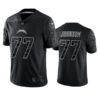 Men’s Los Angeles Chargers #77 Zion Johnson Black Reflective Limited Stitched Football Jersey