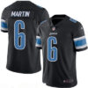 Men’s Detroit Lions #6 Sam Martin Black 2016 Color Rush Stitched NFL Nike Limited Jersey