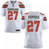 Men’s 2017 NFL Draft Cleveland Browns #27 Jabrill Peppers White Road Stitched NFL Nike Elite Jersey