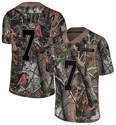 Nike Broncos #7 John Elway Camo Men’s Stitched NFL Limited Rush Realtree Jersey