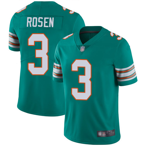 Dolphins #3 Josh Rosen Aqua Green Alternate Men’s Stitched Football Vapor Untouchable Limited Jersey