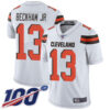 Cleveland Browns #13 Odell Beckham Jr White Men’s Stitched Football 100th Season Vapor Limited Jersey