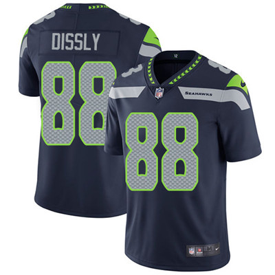 Nike Seattle Seahawks #88 Will Dissly Steel Blue Team Color Men’s Stitched NFL Vapor Untouchable Limited Jersey