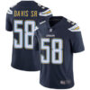 Chargers #58 Thomas Davis Sr Navy Blue Team Color Men’s Stitched Football Vapor Untouchable Limited Jersey