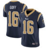 Nike Los Angeles Rams #16 Jared Goff Navy Blue Team Color Men’s Stitched NFL Vapor Untouchable Limited Jersey