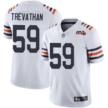 Bears #59 Danny Trevathan White Alternate Men’s Stitched Football Vapor Untouchable Limited 100th Season Jersey
