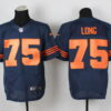 Nike Chicago Bears #75 Kyle Long Blue With Orange Elite Jersey