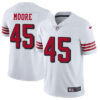 Nike San Francisco 49ers #45 Tarvarius Moore White Rush Men’s Stitched NFL Vapor Untouchable Limited Jersey