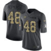 Men’s Philadelphia Eagles #48 Wes Hopkins Black Anthracite 2016 Salute To Service Stitched NFL Nike Limited Jersey