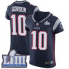 #10 Elite Josh Gordon Navy Blue Nike NFL Home Men’s Jersey New England Patriots Vapor Untouchable Super Bowl LIII Bound
