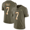 Men’s Jacksonville Jaguars #7 Nick Foles Olive Gold Stitched Football Limited 2017 Salute To Service Jersey