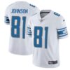 Nike Lions #81 Calvin Johnson White Men’s Stitched NFL Limited Jersey