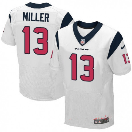 Men’s Houston Texans #13 Braxton Miller White Road Stitched NFL Nike Elite Jersey