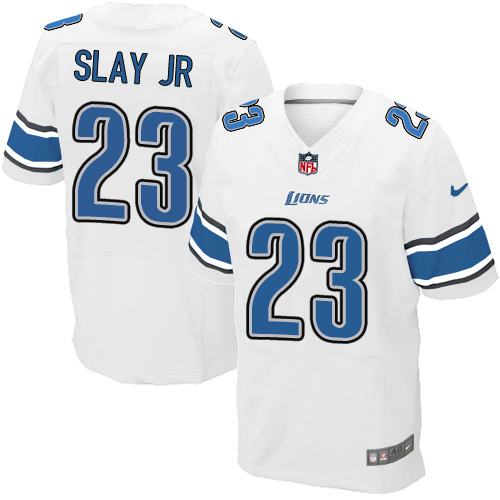 Nike Lions #23 Darius Slay JR White Men’s Stitched NFL Elite Jersey