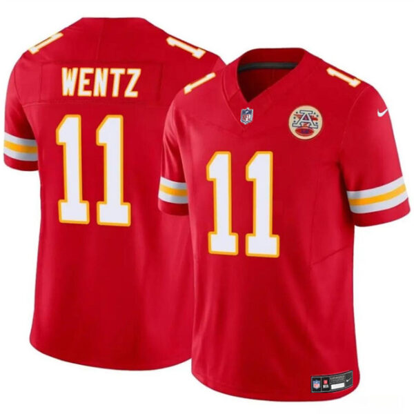 Men’s Kansas City Chiefs #11 Carson Wentz Red 2023 F.U.S.E Vapor Untouchable Limited Football Stitched Jersey