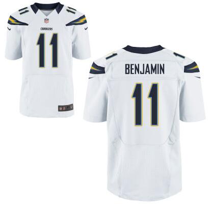 Men’s San Diego Chargers #11 Travis Benjamin White Road NFL Nike Elite Jersey