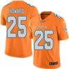 Nike Miami Dolphins #25 Xavien Howard Orange Men’s Stitched NFL Limited Rush Jersey
