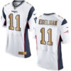 Nike Patriots #11 Julian Edelman White Men’s Stitched NFL New Elite Gold Jersey