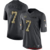 Men’s Green Bay Packers #7 Brett Hundley Black Anthracite 2016 Salute To Service Stitched NFL Nike Limited Jersey