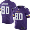 Minnesota Vikings #80 Cris Carter Purple Team Color NFL Nike Elite Jersey